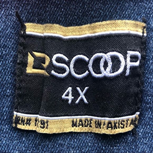 Blue Denim Jacket with Paint Splatter Print Neon Green details 4X NWT - Picture 5 of 6